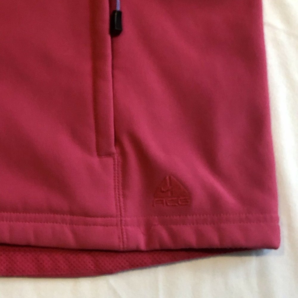 Nike ACG Softshell Full Zip Stretch Jacket Ski Womens Size Large Outdoors Red - Picture 5 of 10